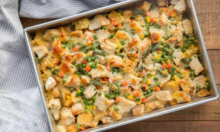 Cornbread & Leftover Turkey Casserole