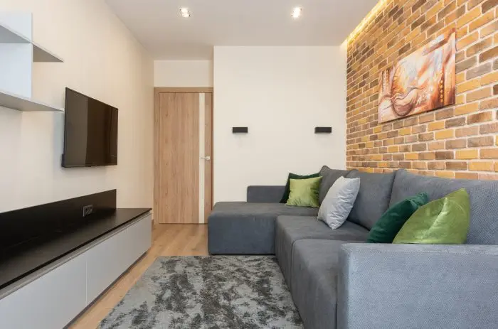 Accent with Stone Living Room
