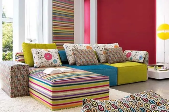 Color the Rainbow Living Room