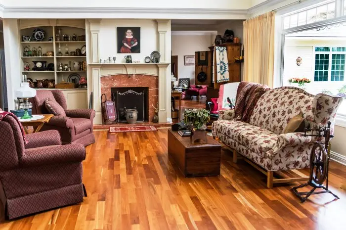 Contrast with Antiques Living Room