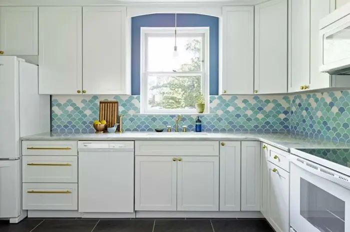 Mermaid Kitchen Backsplash