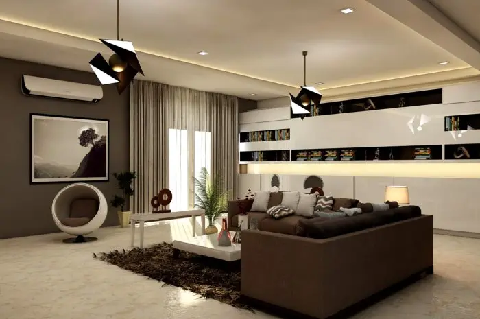 Warm Color Scheme Living Room