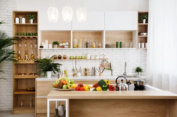 Add Sleek Open Shelving