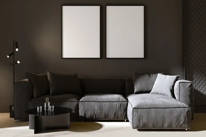 Dark Gray Living Room Walls
