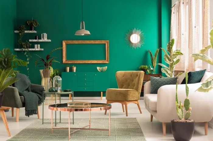 Gorgeous Green Living Room