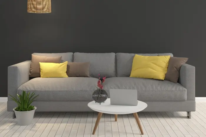 Intensely Gray Living Room Walls