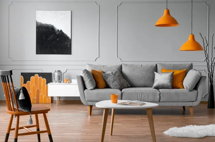 Slate Gray Living Room Walls